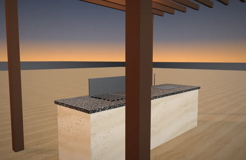 Pergola altında bar