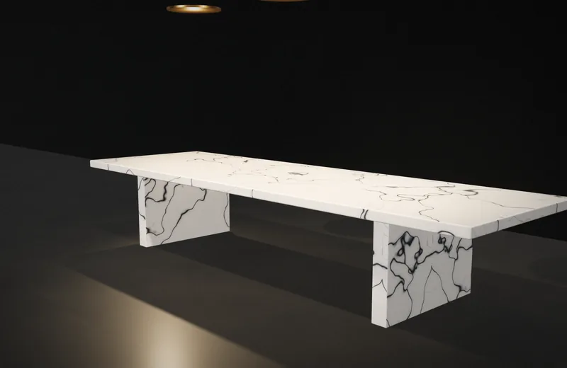 Bookmatched Marble Conference Table