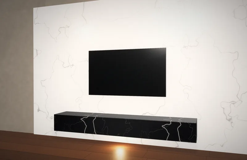 TV Ünitesi & Feature Wall – konsept görsel